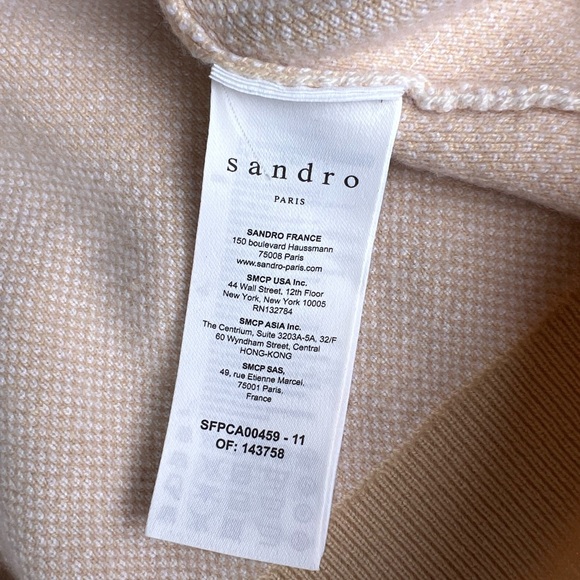 Sandro Paris Open Cardigan Womens 1 Small Wool Cashmere Blend Glenda Jumper $445 - Picture 9 of 11